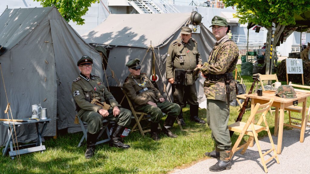 German WWII Reenactors – USS LST 393 Reenactment, June 7th, 2025